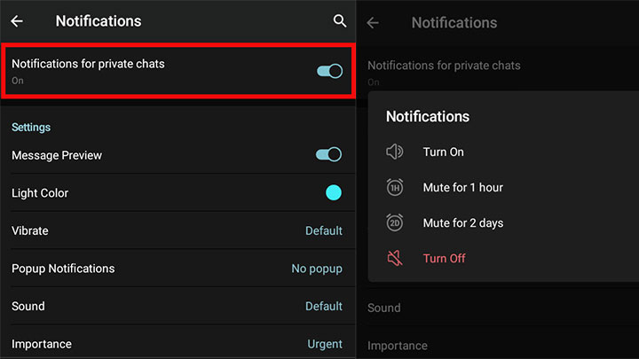 NotificationsForPrivateChats