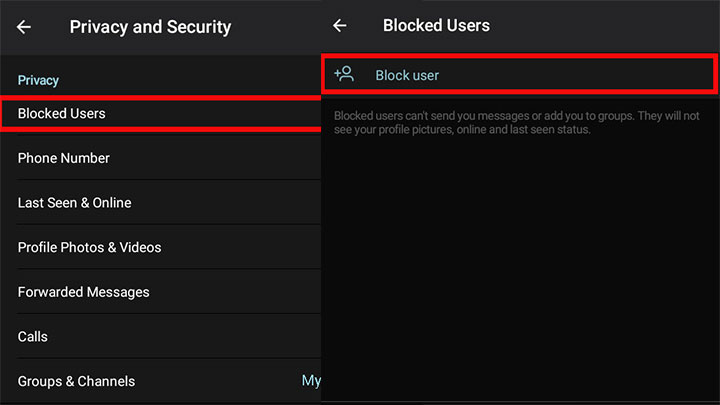 Blocked Users