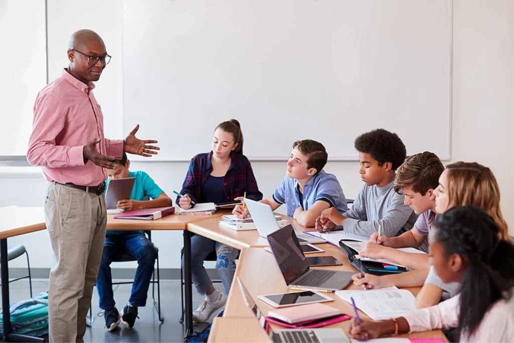 teacher and students