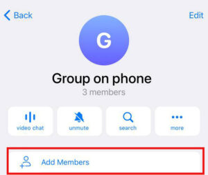 Telegram on phone group