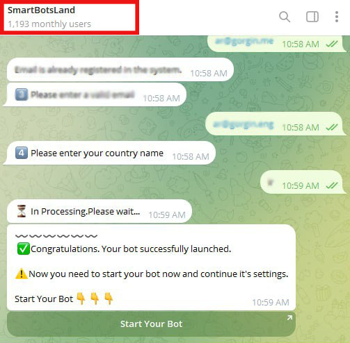 telegram bot user count update