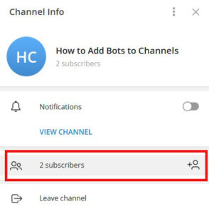 add bot to channel