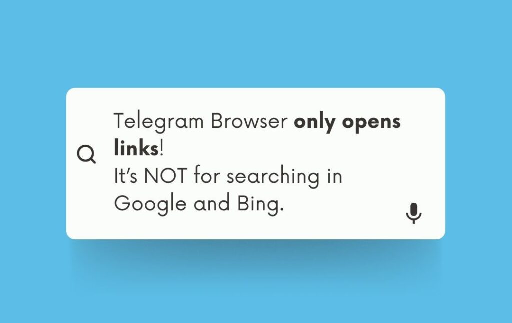 Telegram’s Built-in Browser only opens links