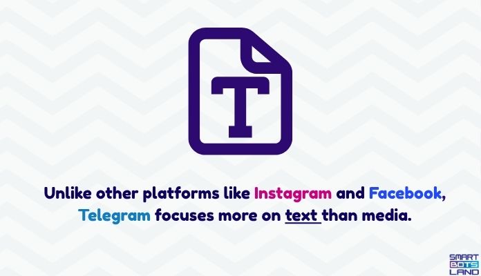 Telegram favours text-based content so make sure to add more text in your Content Plan for Telegram 