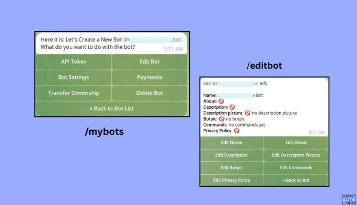 edit bot with Telegram botfather