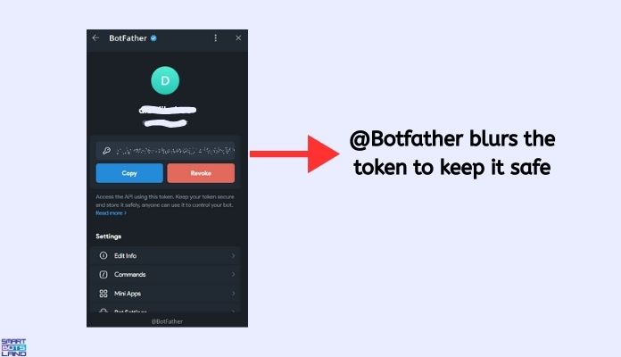 Telegram bot token is confidential