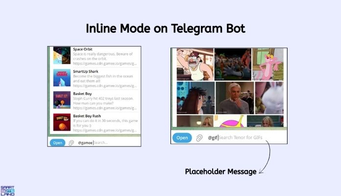 Inline mode telegram bot