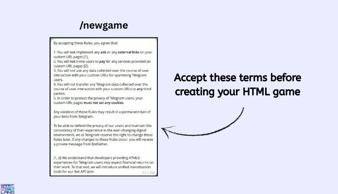 telegram rules for creating game bot 