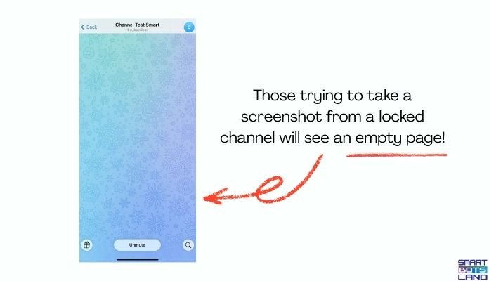 what people see in a restricted channel or group 