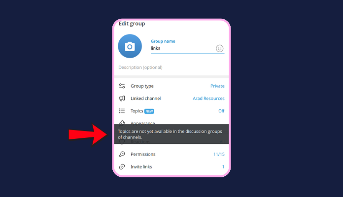 Telegram Topics Not Available