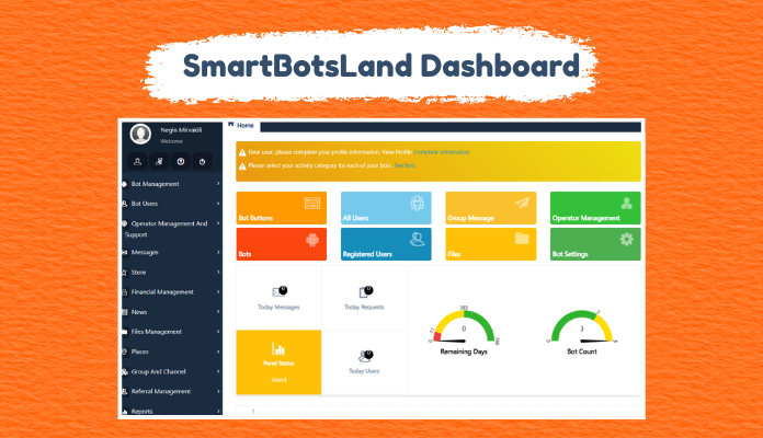 smartbotsland dashboard