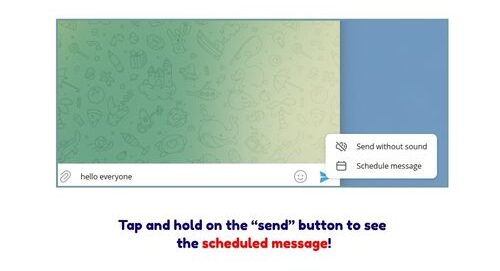 scheduled message on telegram
