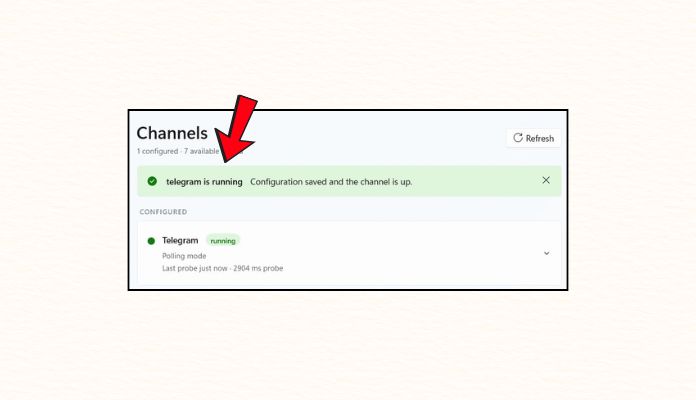 telegram is running openclaw