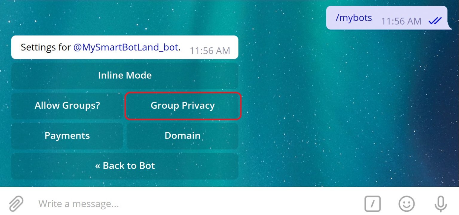 Group help bot telegram как настроить