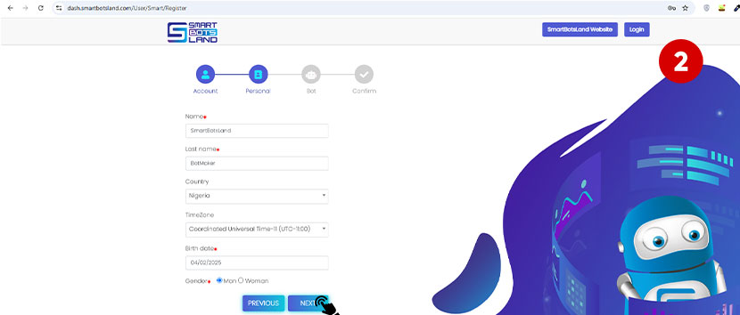 PersonalInformationLoginPage