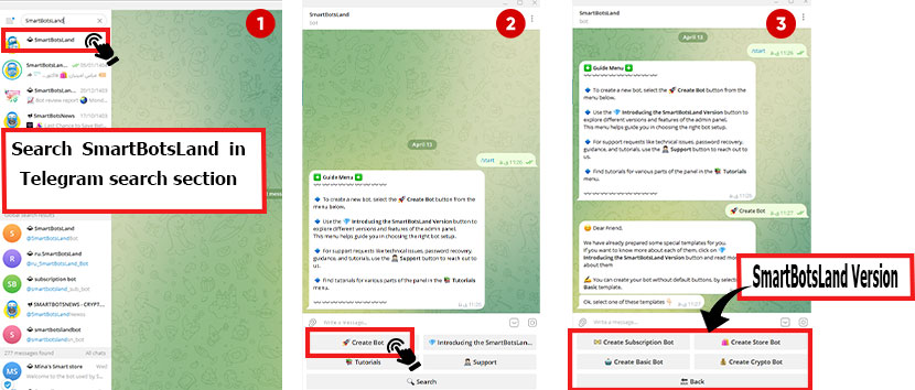 SmartBotsLand-telegram-bot-maker