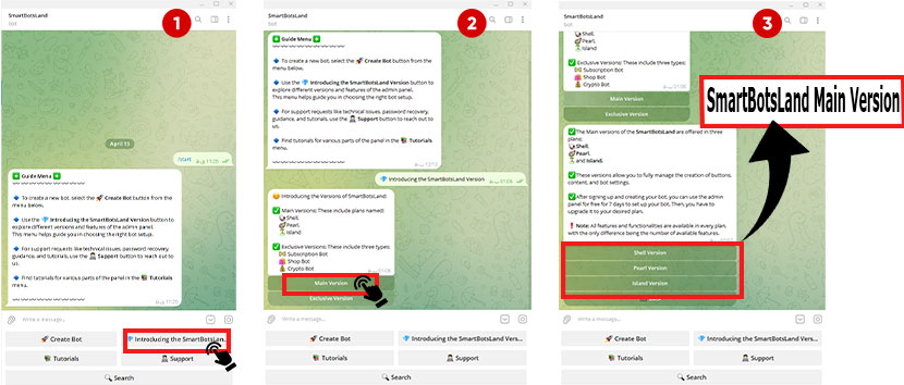 SmartBotsLandtelegrambotmakermainversions
